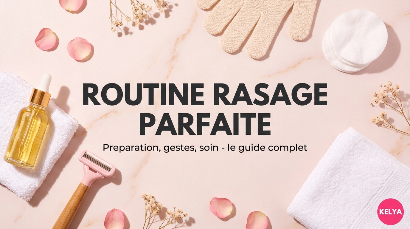 Routine rasage parfaite : préparation, gestes, soin — le guide complet Kelya® Image