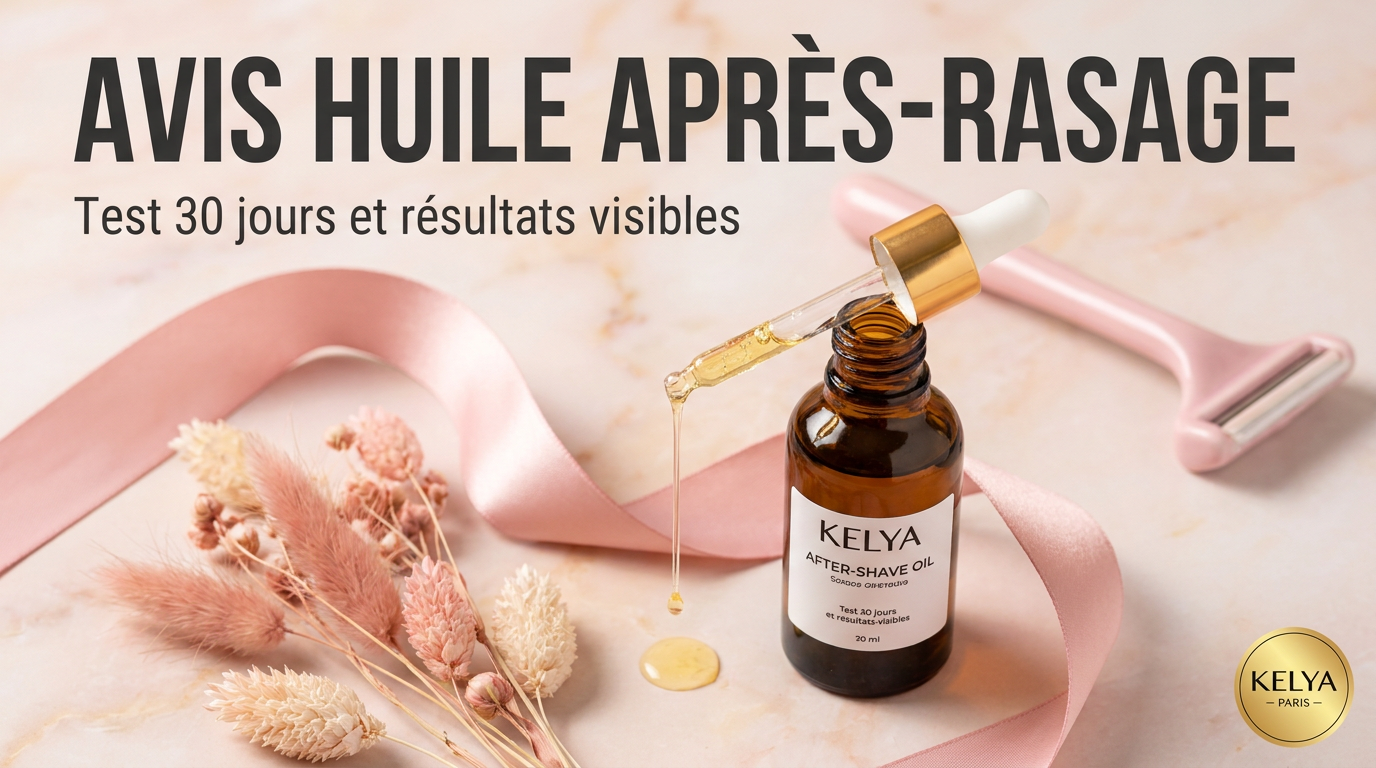 Avis Huile après-rasage Kelya® 90ml — test 30 jours et résultats visibles