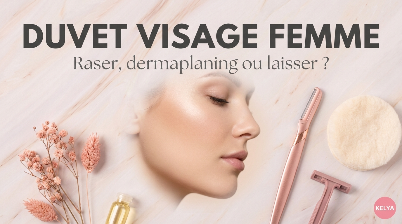 Duvet visage femme : raser, dermaplaning ou laisser — le guide vérité Kelya® Image