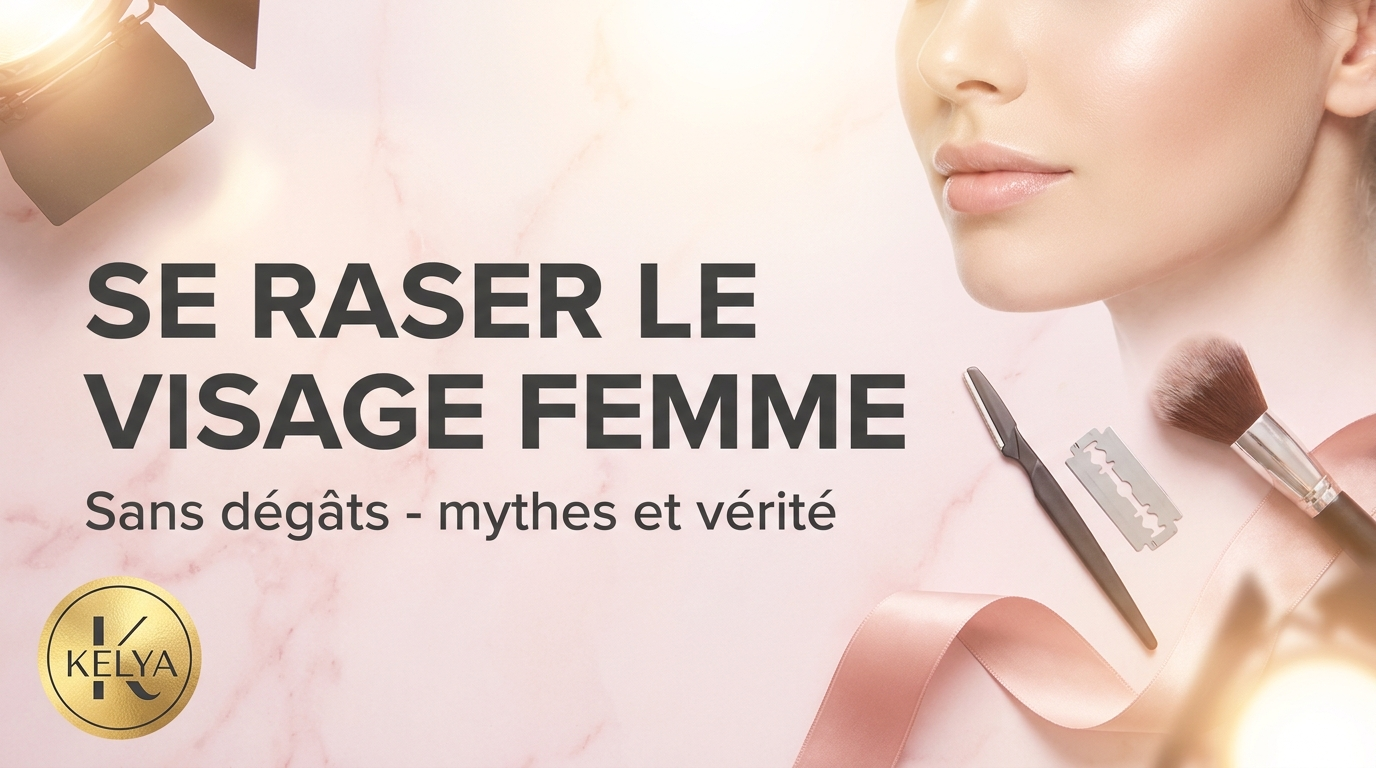 Comment se raser le visage femme sans dégâts — mythes vs vérité — guide Kelya®