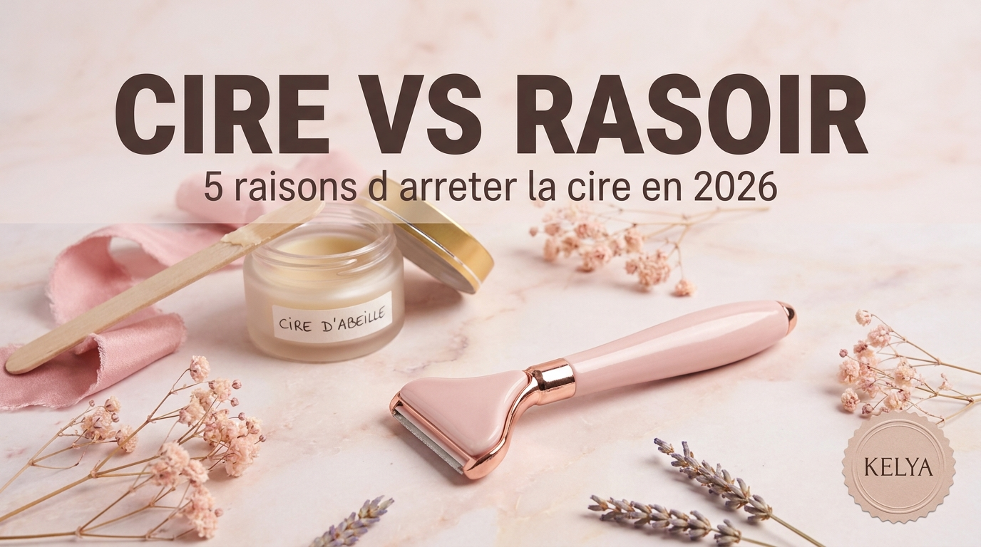 Cire vs rasoir : 5 raisons d'arrêter la cire en 2026 — guide Kelya® Image