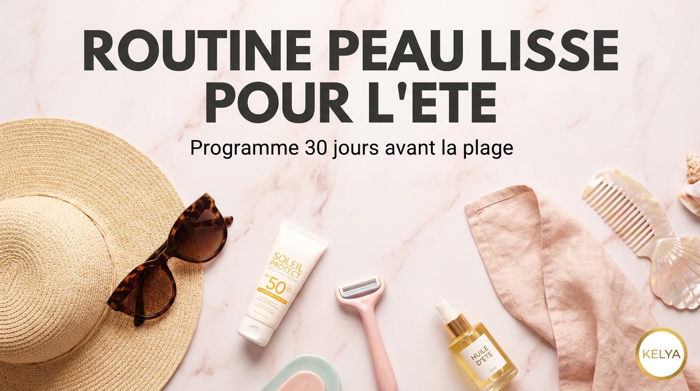 Routine peau lisse pour l'été — programme 30 jours avant la plage — Kelya®