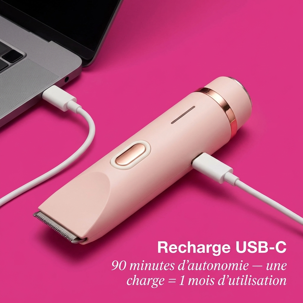 Kelya 2-in-1 razor designed for sensitive skin, featuring a sleek handle and dual shaving edges.