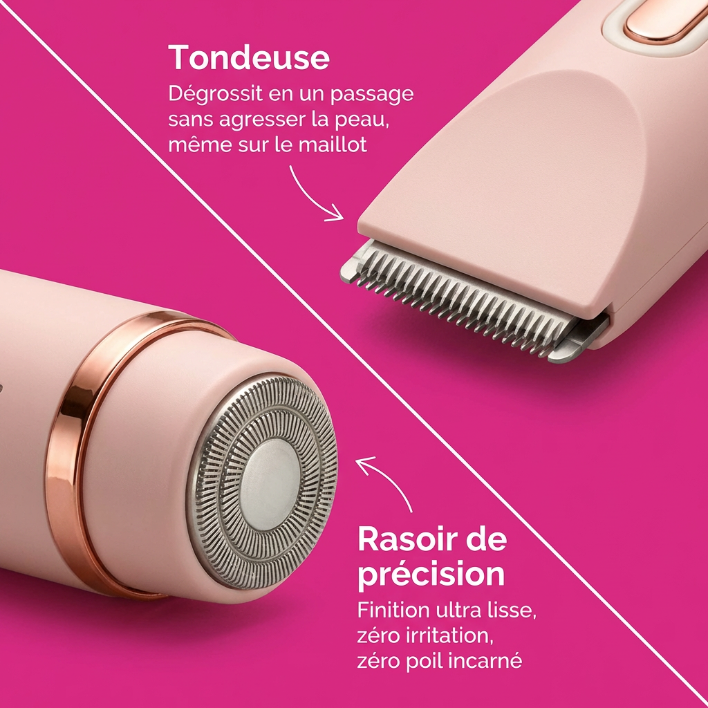 Kelya 2-in-1 razor for sensitive skin, featuring a sleek design and ergonomic handle, ideal for gentle shaving.