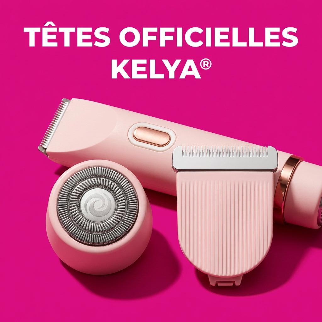 Kelya® official replacement heads in various colors for enhanced styling and versatility.