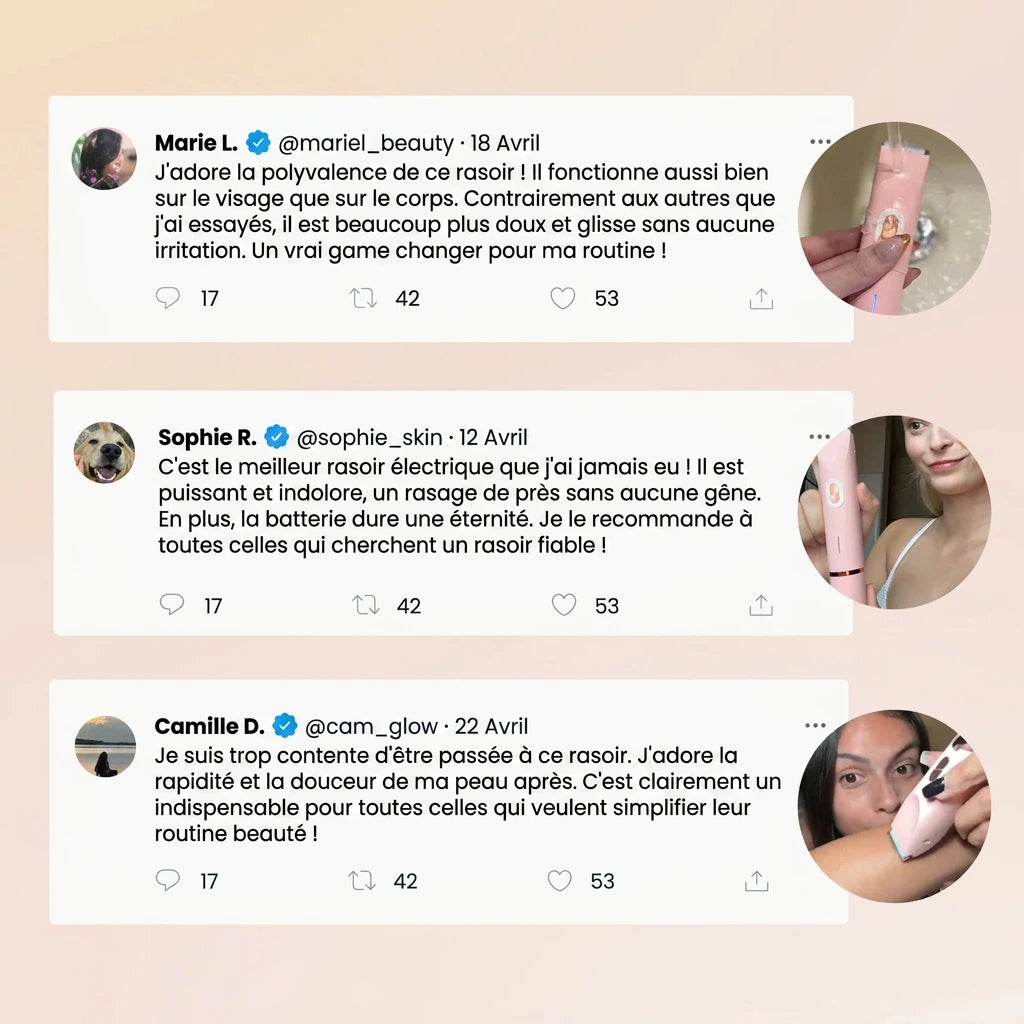 Femme utilisant le rasoir Kelya peau sensible